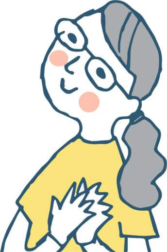 image:安心してる女性のイラスト